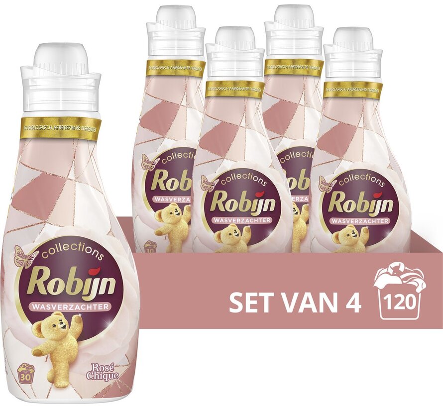 Rosé Chique - Wasverzachter - (4x30) 120 wasbeurten (4x750ml)