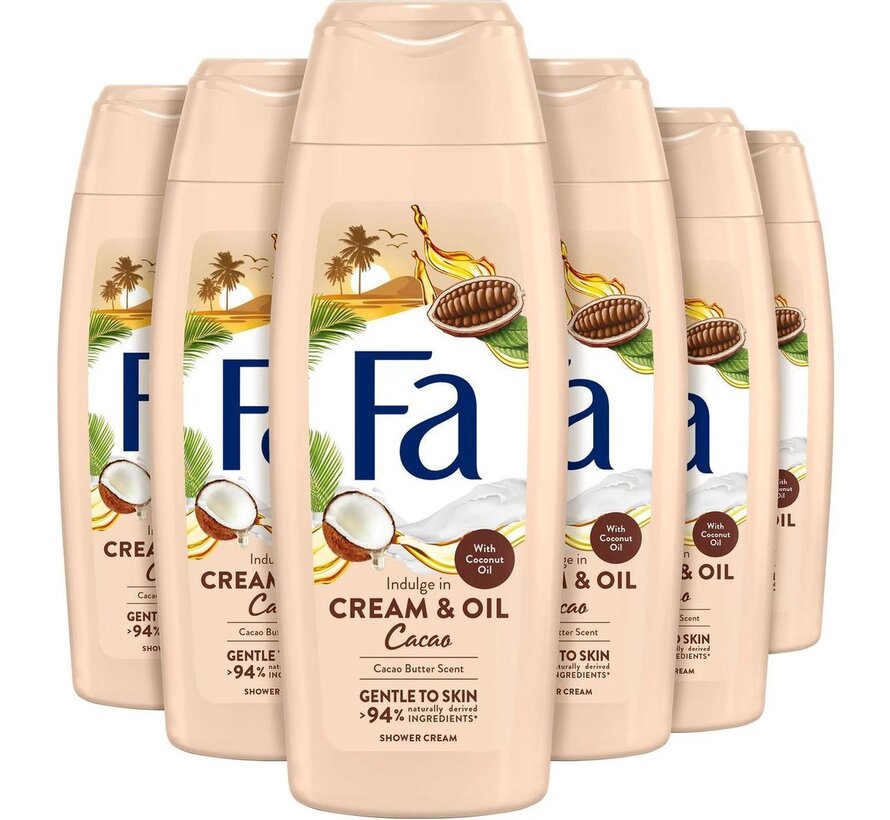 Cream & Oil - Douchegel / Douchecreme - 6x 250ml
