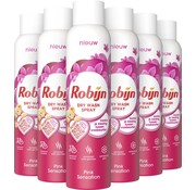 Robijn Pink Sensation - Dry Wash Spray - Textiel Verfrisser - 6x 200ml - Voordeelverpakking