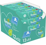 Pampers Fresh Clean Billendoekjes / Babydoekjes - 624 doekjes (12x52 stuks)