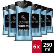 Axe Douchegel Sport Blast 3in1 Bodywash - 6x 250ml - Voordeelverpakking