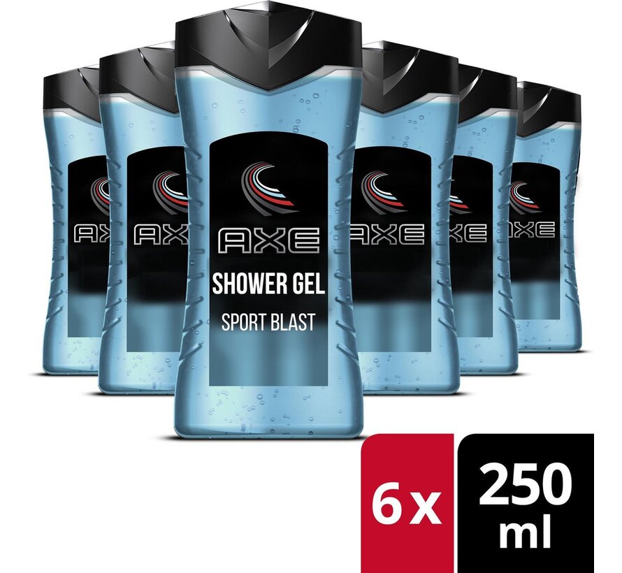 Douchegel Sport Blast 3in1 Bodywash - 6x 250ml - Voordeelverpakking