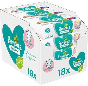Pampers Sensitive Billendoekjes / Babydoekjes - 936 doekjes (18x52 stuks)