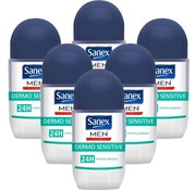 Sanex Men Dermo Sensitive - Deodorant Roller - 6x 50ml Voordeelverpakking