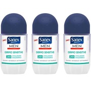 Sanex Men Dermo Sensitive - Deodorant Roller - 3x 50ml