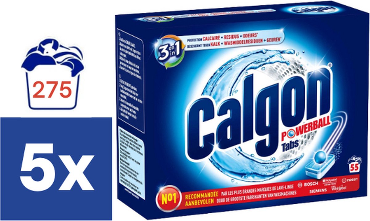 Calgon 3in1 Power Powerball Tabs Wasmachine Reiniger en Anti kalk