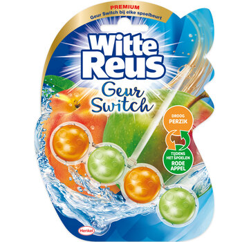 Witte Reus Toiletblok Geur Switch - WC Blokjes Perzik & Rode Appel