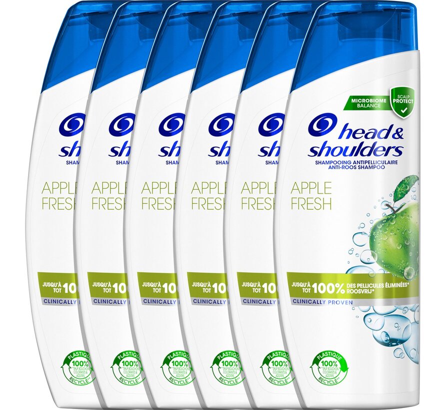 Apple Fresh - Anti-Roos Shampoo - 6x 400ml - Voordeelverpakking