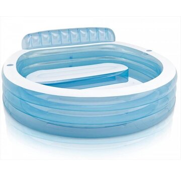 Intex Opblaasbaar zwembad - Family lounge - met zitbank en 2 bekerhouders - 224x216x76cm