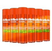 Gillette Fusion Scheerschuim met Amandelolie / Gevoelige huid - 6x 250ml