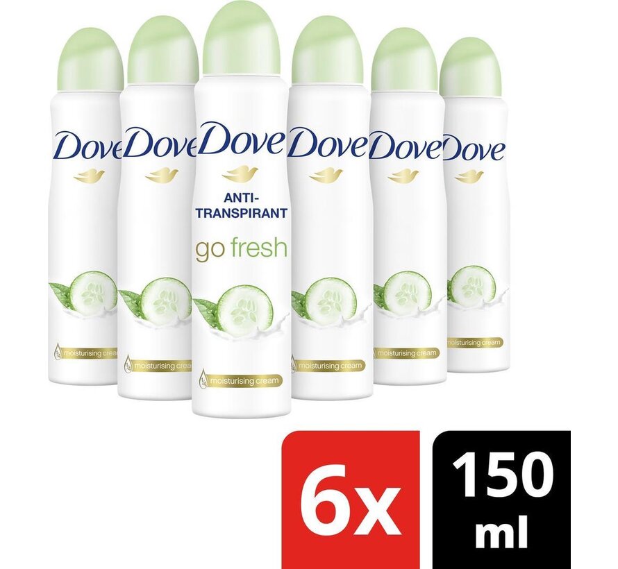 Komkommer & Groene Thee - Deodorant Spray - 6x 150ml - Voordeelverpakking c