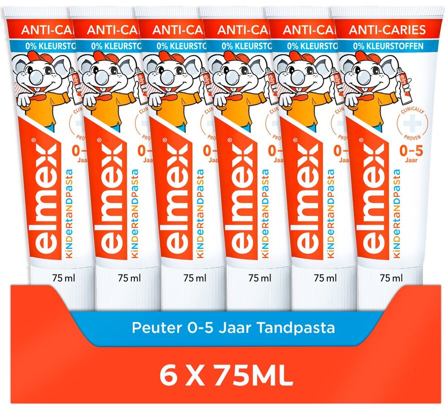 Peuter (0-5 Jaar) - Anti Caries - Tandpasta - 6x 75ml