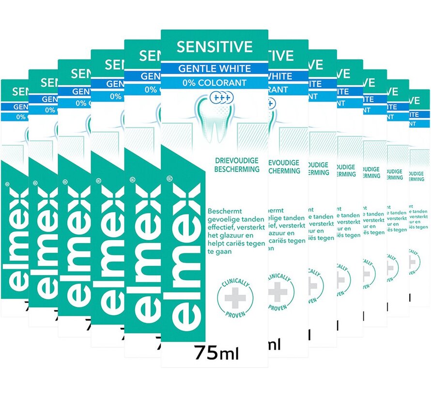 Sensitive - Gentle Whitening - Tandpasta - 12x 75ml - Voordeelverpakking
