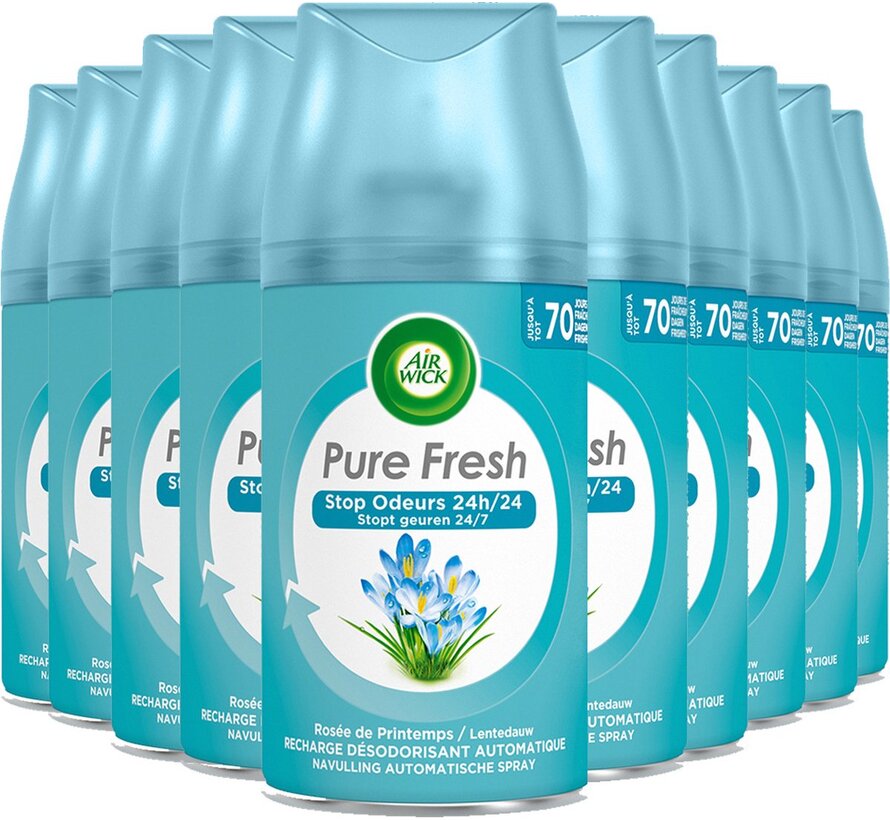 Freshmatic Navulling - Pure Lentedauw - 10x 250ml - Voordeelverpakking