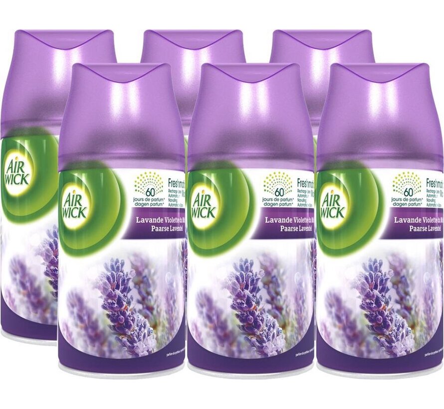 Freshmatic Navulling - Paarse Lavendel - 6x 250ml - Voordeelverpakking