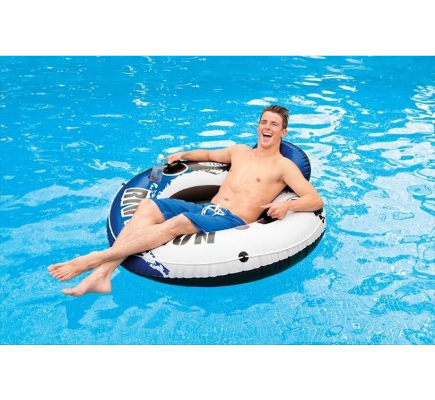 River Run - 1-persoons lounger - blauw - Ø135cm diameter