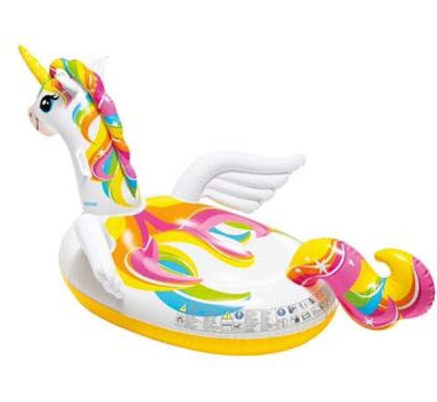 Opblaasbare Enchanted Unicorn / Eenhoorn Ride-On (198x140x102cm)