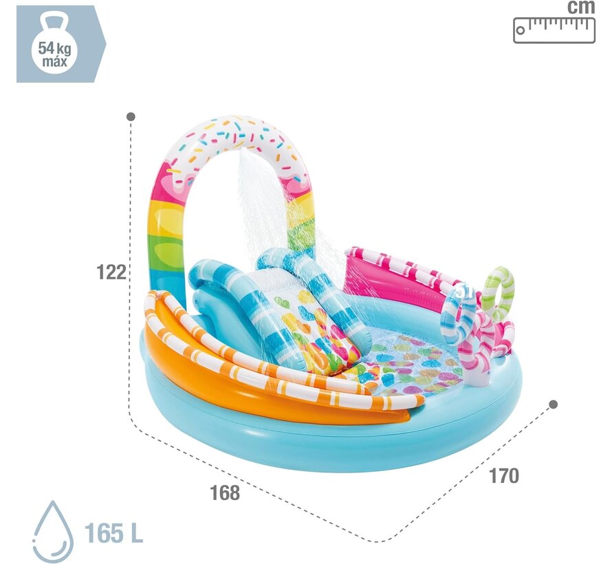 Opblaasbaar speelzwembad - Candy Fun (170x168x122cm)