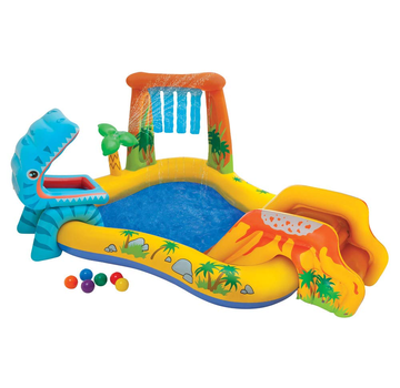 Intex Dinosaurus speelzwembad met glijbaan en speelballen (249x191x109cm)