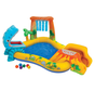 Dinosaurus speelzwembad met glijbaan en speelballen (249x191x109cm)