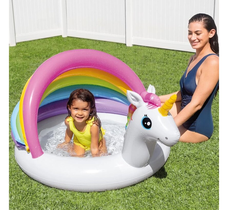 Opblaasbaar Babyzwembad - Unicorn / Eenhoorn (127x102x69cm)