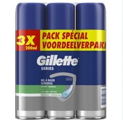 Gillette Series Scheergel Sensitive - Gevoelige huid - 3x 200ml