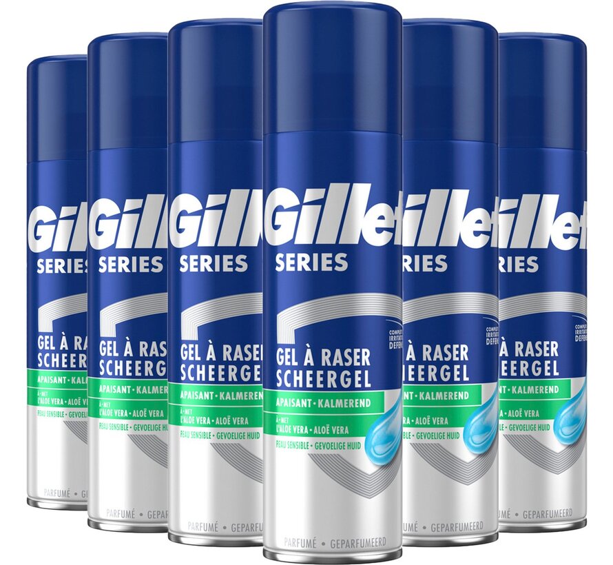 Series Scheergel Sensitive - Gevoelige huid - 6x 200ml