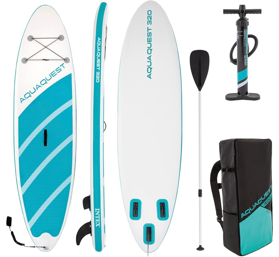 Opblaasbaar SUP board - Aqua Quest 320 - Complete set!