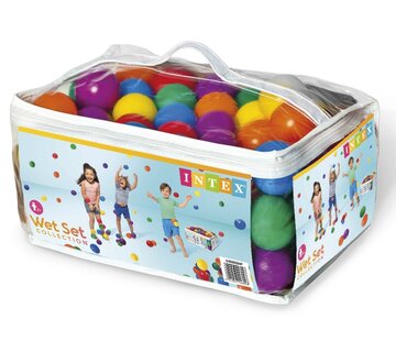 Intex FUN BALLZ - 100 Ballenbak ballen - klein - 6,5cm - met opbergtas