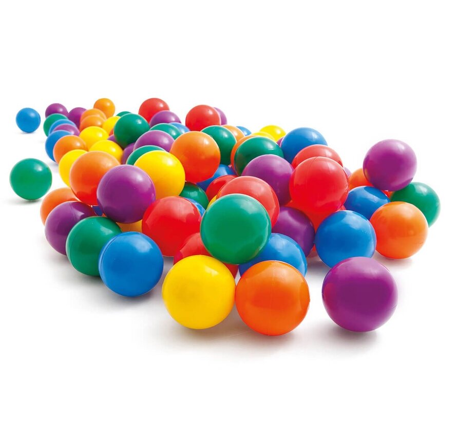 FUN BALLZ - 100 Ballenbak ballen - klein - 6,5cm - met opbergtas