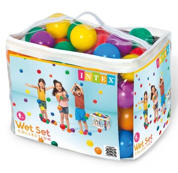 Intex FUN BALLZ - 100 Ballenbak ballen - groot - 8cm - met opbergtas