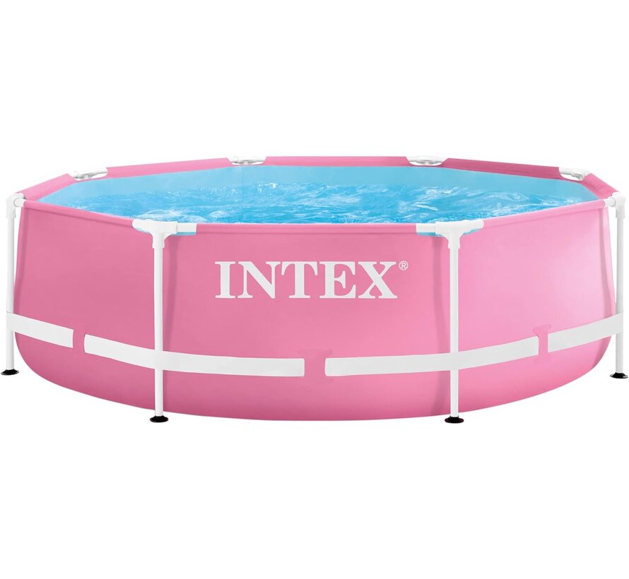 Roze - Metal Frame Zwembad  - 244x76cm - Rond