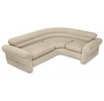 Intex 4-Persoons Opblaasbare Hoekbank - Beige - 203x257x76cm