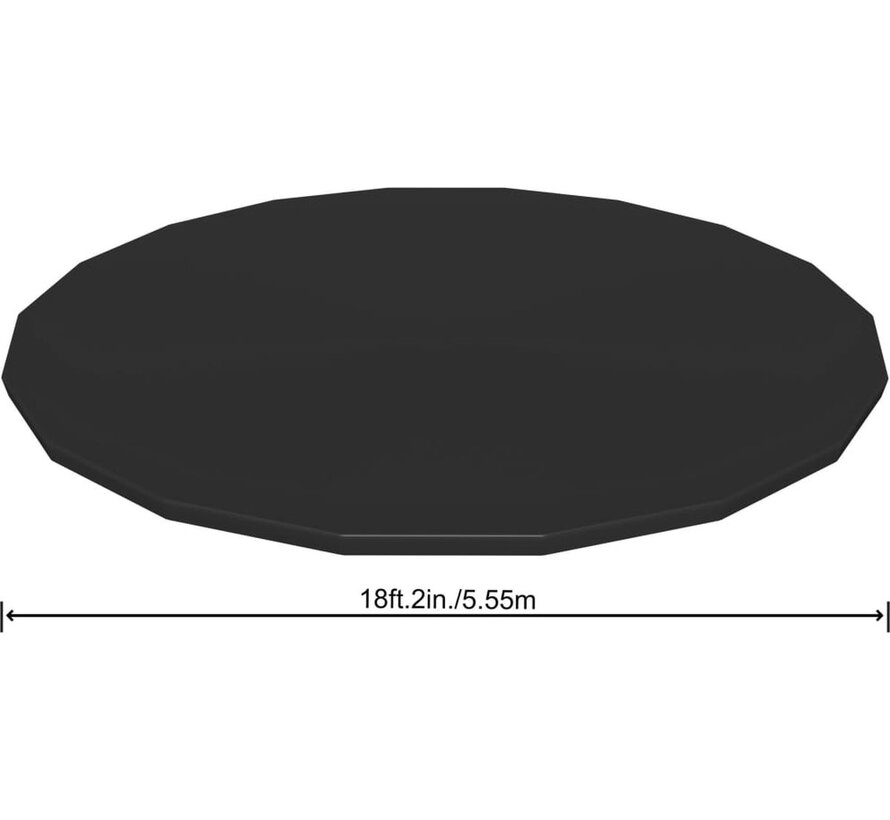 Afdekzeil / Zwembadzeil - Rond - Zwart - 549cm