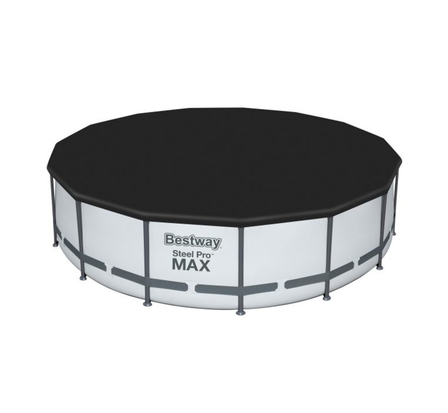 Afdekzeil / Zwembadzeil - Rond - Zwart - 457cm