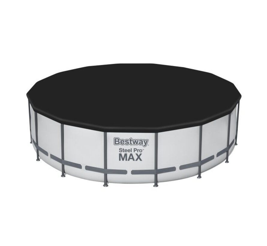 Afdekzeil / Zwembadzeil - Rond - Zwart - 488cm c