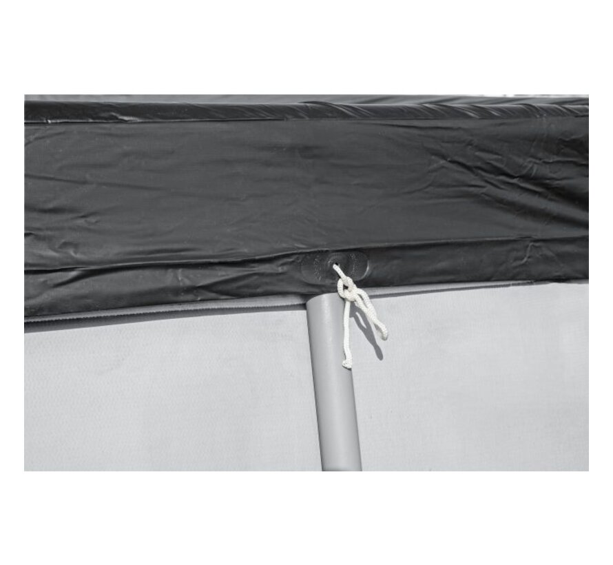 Afdekzeil / Zwembadzeil - Rechthoek - Zwart - 404x201cm (412x201cm)