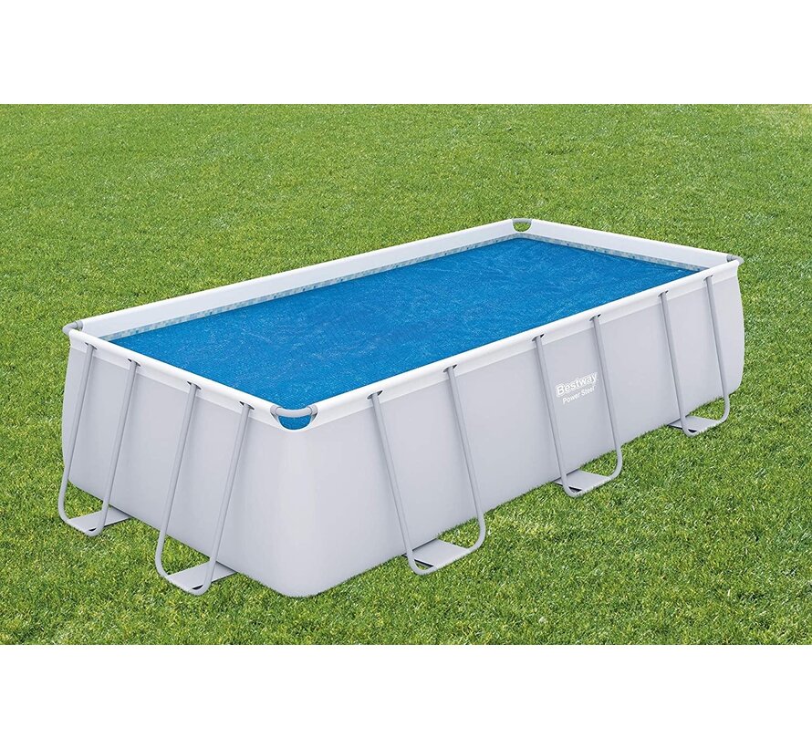 Solar zwembad afdekzeil / cover isolerend - rechthoek 404x201cm (380x180cm)