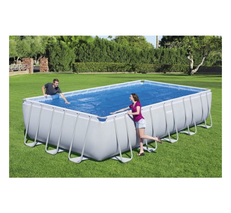 Solar zwembad afdekzeil / cover isolerend - rechthoek - 732x366cm (703x336cm) c