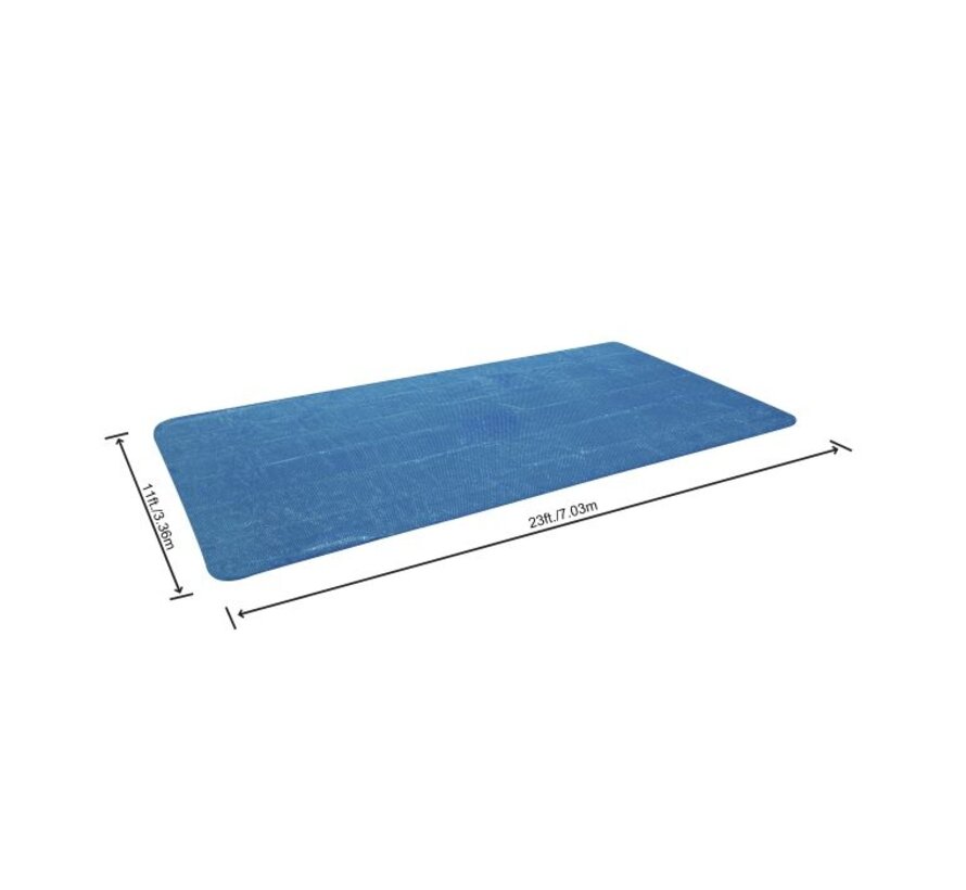 Solar zwembad afdekzeil / cover isolerend - rechthoek - 732x366cm (703x336cm) c