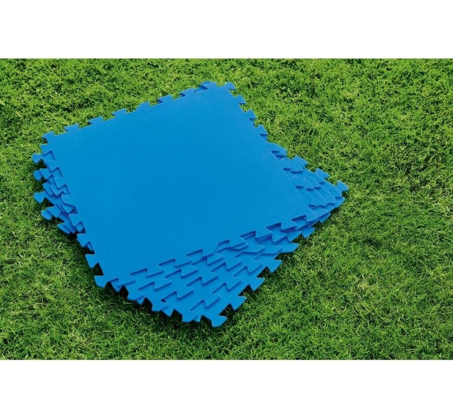 Zwembad ondergrond / looppad tegels - 50x50cm - blauw - 9 stuks (2.25 m2)