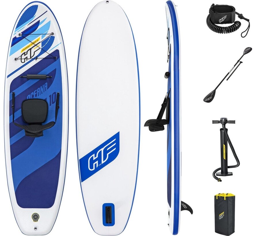Opblaasbaar SUP board Oceana set - met stoeltje, pomp en peddel 305x84x12cm