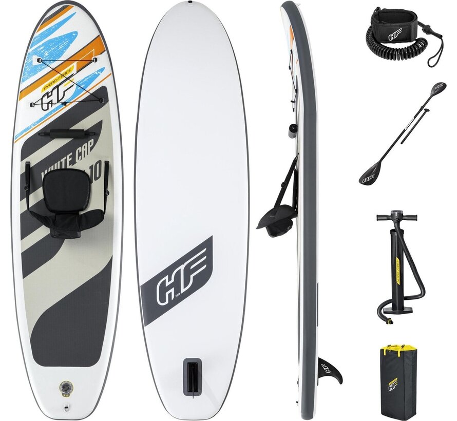 Hydro Force Opblaasbaar SUP board White Cap Convertible Set met stoeltje, pomp en peddel