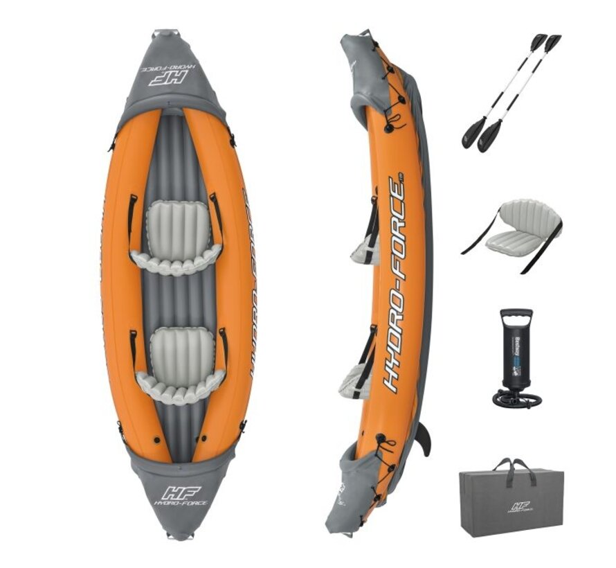 2-Persoons Opblaasbare Kajak - Hydro Force Rapid X2 set