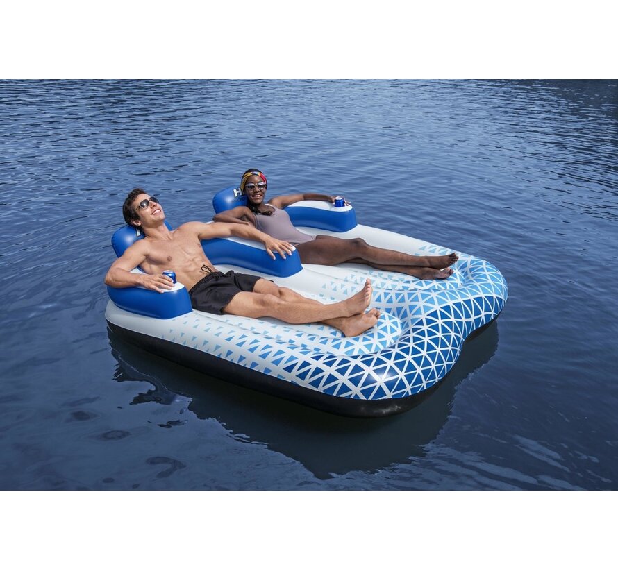 Hydro Force - Indigo Wave Lounge Double Luchtbed - 183x176x56cm