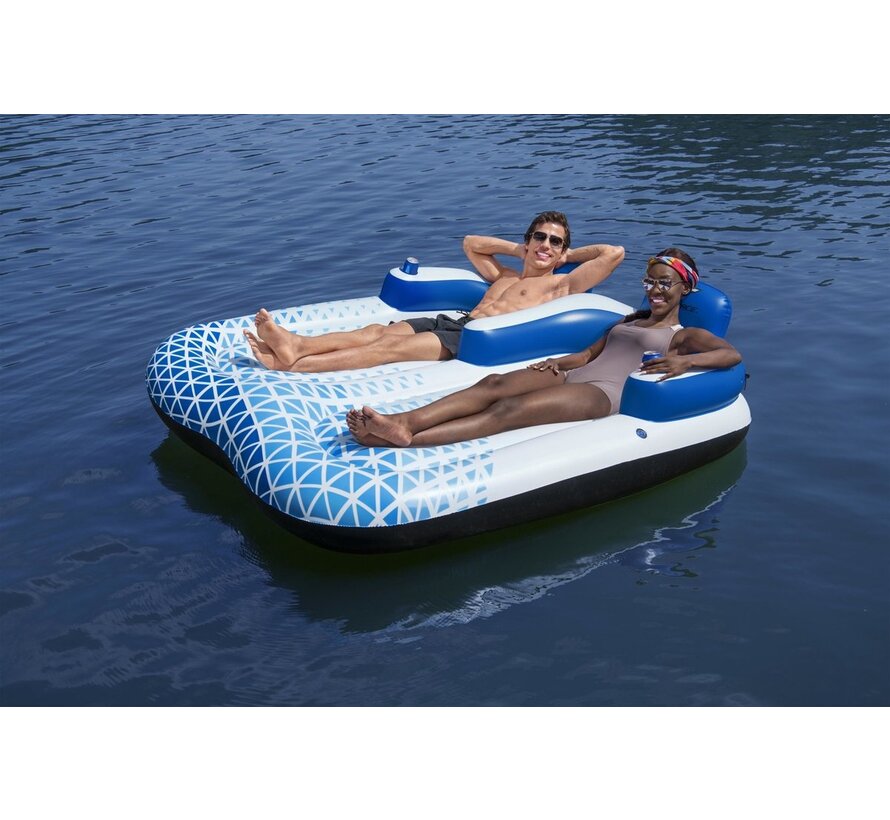 Hydro Force - Indigo Wave Lounge Double Luchtbed - 183x176x56cm