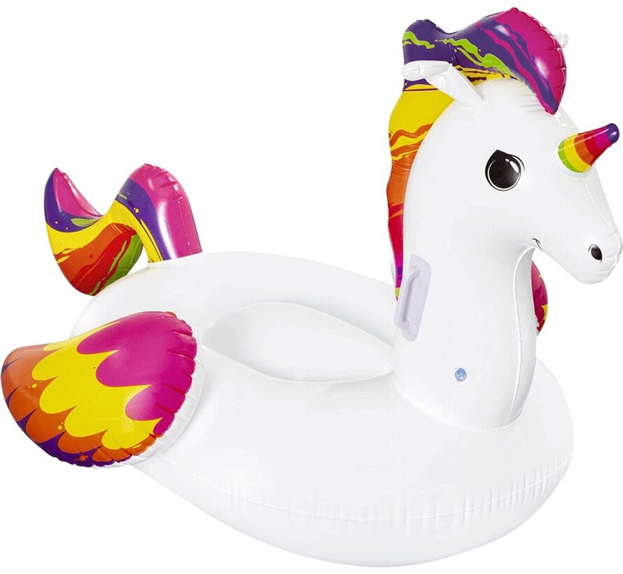 Opblaasbare Unicorn / Eenhoorn Ride-On  (163x110x95,5cm)