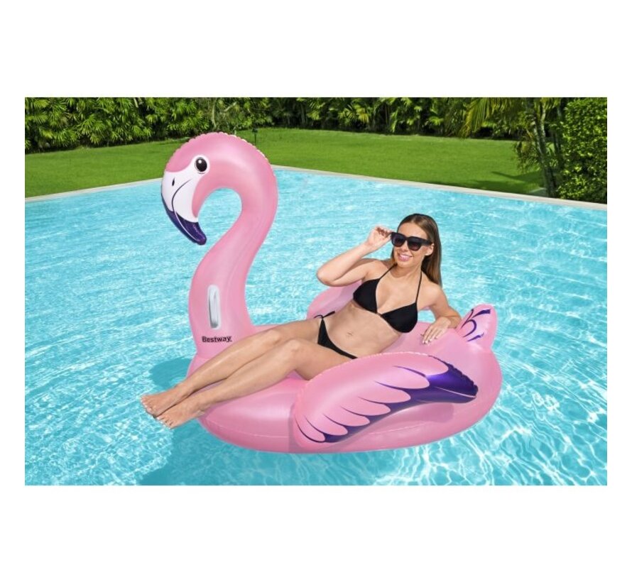 Opblaasbare Luxe Flamingo Ride-On (147x121x117cm)