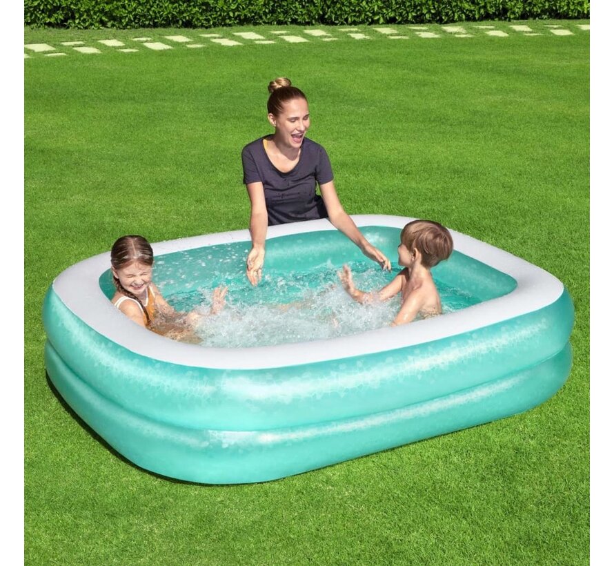 Opblaasbaar Kinderzwembad - Rechthoek - Groen (200x146x48cm)