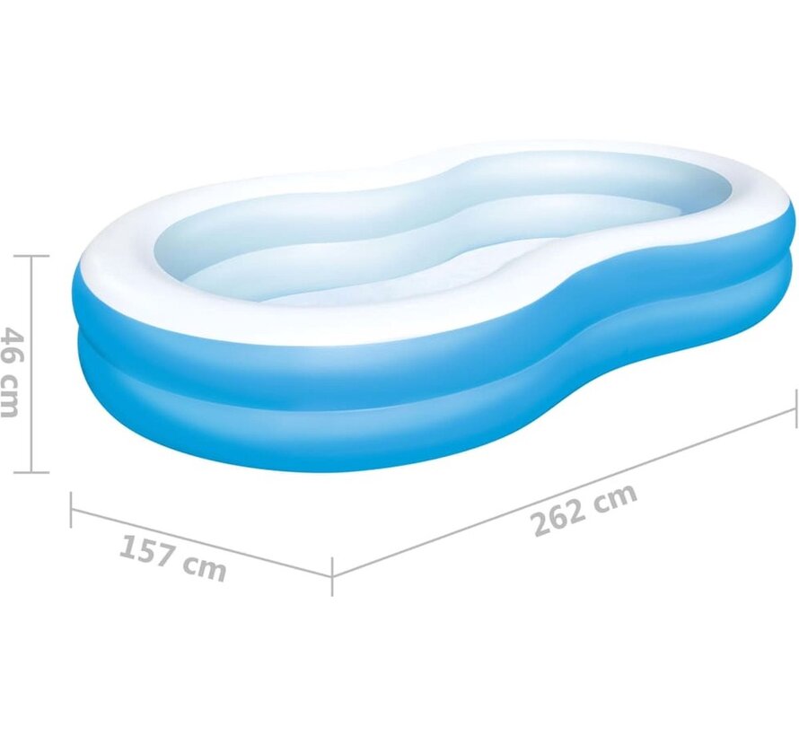 Opblaasbaar Familie Zwembad Big Lagoon - Rechthoek (262x157x46cm)